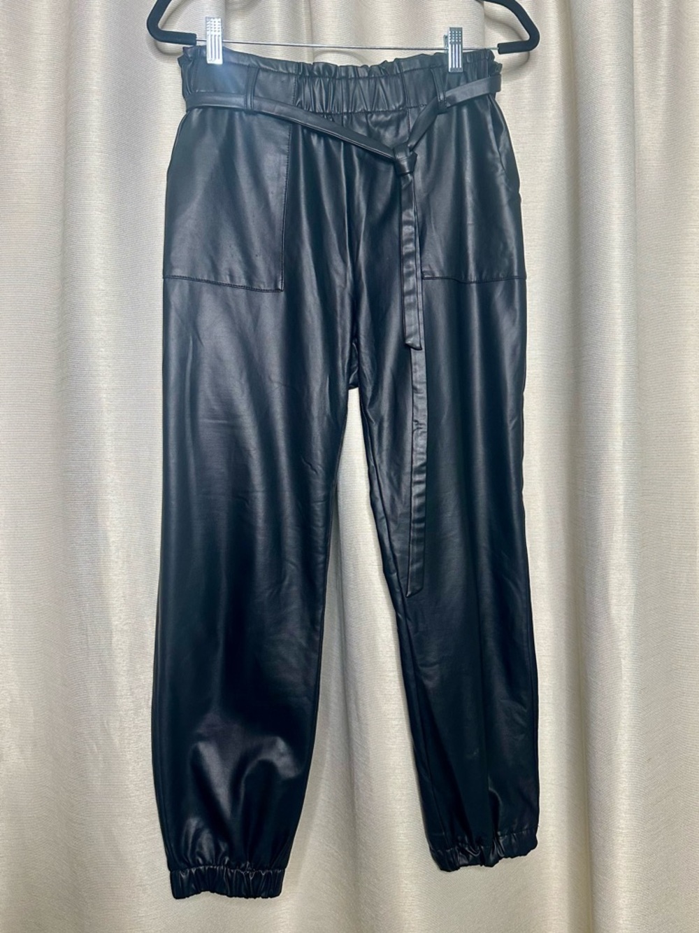 Shinestar Black Faux Leather Jacket